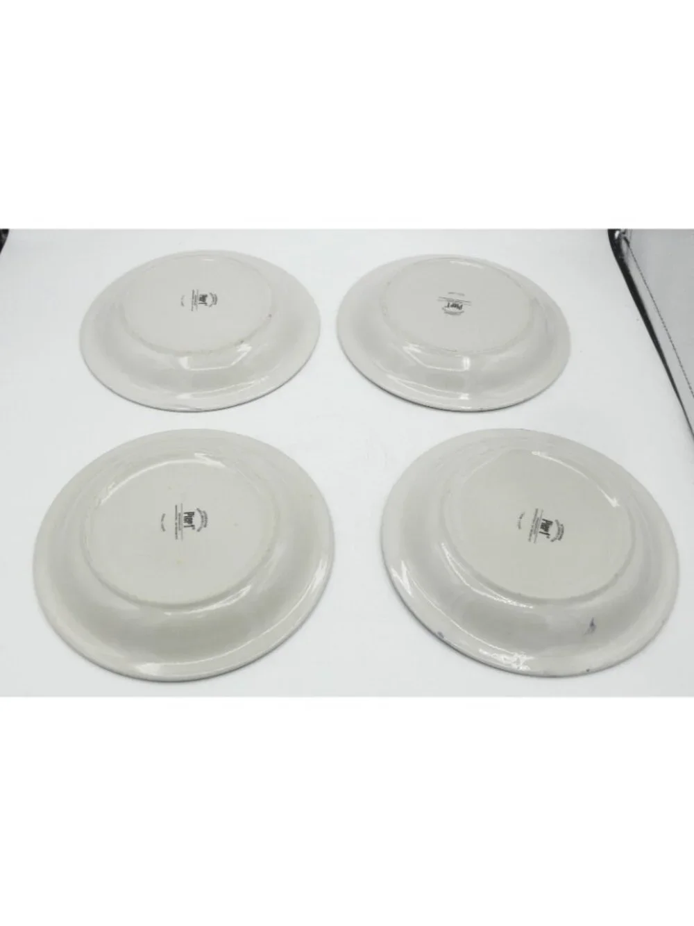 Multi Stripe by Pier 1 Salad Plate Set of 4 Pattern PERMUS Retired GLAZE FLAWS